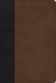 KJV Large Print Thinline Bible, Black/Brown LeatherTouch