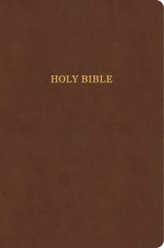 KJV Large Print Thinline Bible, Value Edition, Brown LeatherTouch