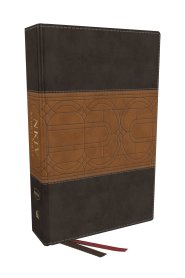 NKJV Study Bible, Leathersoft, Brown, Full-Color, Thumb Indexed, Comfort Print