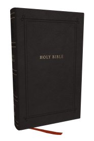 NKJV Personal Size Large Print Bible with 43,000 Cross References, Black Leathersoft, Red Letter, Comfort Print