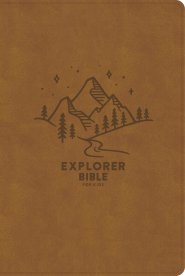 CSB Explorer Bible for Kids, Brown Mountains LeatherTouch