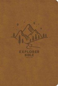 CSB Explorer Bible for Kids, Brown Mountains LeatherTouch, Indexed