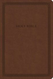 CSB Large Print Thinline Bible, Value Edition, Brown LeatherTouch