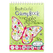 Coloring Book Wirebound Inspirational for Girls