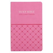 KJV Gift Bible, Pink, Imitation Leather, Gilt Edge, Reading Plan, Verse Finder