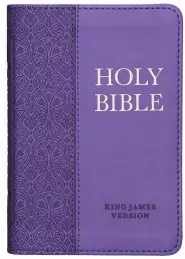 KJV Bible Mini Pocket Faux Leather, Purple