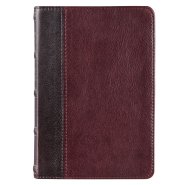 KJV Bible Compact Full-grain Leather, Burgundy/Mahogany