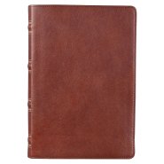 KJV Bible Giant Print Full-size Full-grain Leather, Saddle Tan