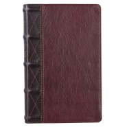 KJV Bible Giant Print Standard-size Full-grain Leather, Burgundy/Mahogany