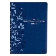 NLT Spiritual Growth Bible, Navy, Imitation Leather, Articles, Book Introductions, Character Profiles, Cross-References, Topical Index, Presentation Page, Ribbon Markers, Thumb Index