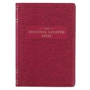 NLT Spiritual Growth Bible, Berry, Imitation Leather, Articles, Book Introductions, Character Profiles, Cross-References, Topical Index, Presentation Page, Ribbon Markers, Thumb Index, Gilt Edge