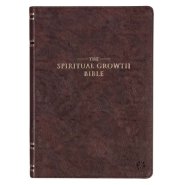 NLT Spiritual Growth Bible, Brown, Imitation Leather, Articles, Book Introductions, Character Profiles, Cross-References, Topical Index, Presentation Page, Ribbon Markers, Thumb Index