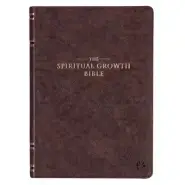 NLT Spiritual Growth Bible, Brown, Imitation Leather, Articles, Book Introductions, Character Profiles, Cross-References, Topical Index, Presentation Page, Ribbon Markers, Thumb Index