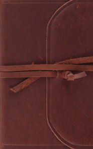 ESV Thinline Bible, Red Letter (Natural Leather, Brown, Flap with Strap)