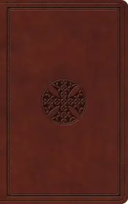 ESV Value Thinline Bible, TruTone, Brown, Mosaic Cross Design