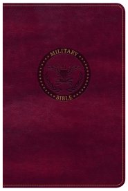 CSB Military Bible, Burgundy Leathertouch