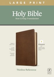 NLT Large Print Thinline Reference Bible, Filament Enabled (LeatherLike, Rustic Brown, Red Letter)