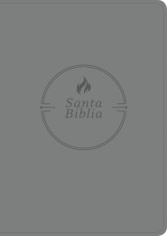 Santa Biblia RVR60, Edición zíper con referencias, letra grande (SentiPiel, Gris, Letra Roja)