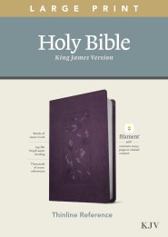 KJV Large Print Thinline Reference Bible, Filament Enabled (LeatherLike, Floral Frame Purple, Red Letter)