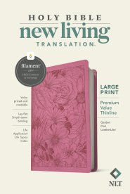 NLT Large Print Bible – Elegant Pink Imitation Leather for Easy Reading