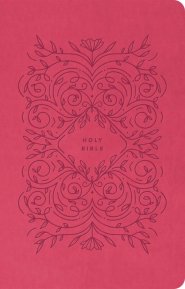 Premium Gift Bible NLT (LeatherLike, Very Berry Pink Vines, Red Letter)