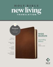 NLT Wide Margin Bible, Filament Enabled (Genuine Leather, Brown, Red Letter)