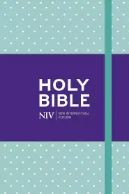 NIV Pocket Mint Polka-Dot Notebook Bible, Light Blue, Hardcover, Shortcuts, Reading plan, Timeline, Book by Book Overview