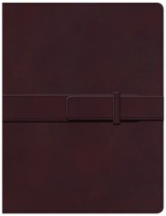 CSB Legacy Notetaking Bible, Tan Genuine Leather with Strap