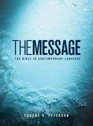 The Message Bible Numbered Edition, Bible, Blue, Hardback, Single Column Layout, Maps, Charts, Ribbon Marker