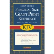 KJV Personal Size Reference Bible: Black, Imitation Leather, Giant Print