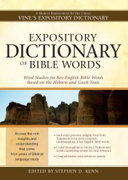 Expository Dictionary Bible Words