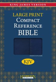 Kjv Compact Ref Magnetic Flap Blue Lth