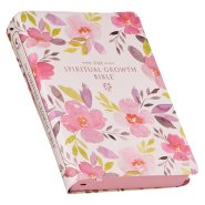 NLT, The Spiritual Growth Bible Faux Leather, Pink/Purple Floral Printed