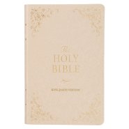 KJV Holy Bible, Standard Size Faux Leather Red Letter Edition - Thumb Index & Ribbon Marker, King James Version, Pearlescent Taupe