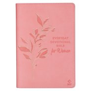 Devotional Bible NLT for Women Faux Leather, Pink