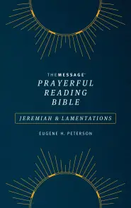 Message Prayerful Reading Bible: Jeremiah & Lamentations (Softcover, Blue)