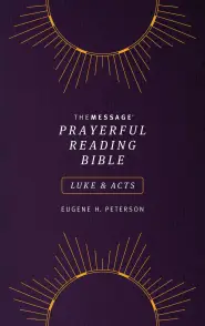 Message Prayerful Reading Bible: Luke & Acts (Softcover, Purple)