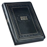 KJV Bible Giant Print Full-size Faux Leather, Black w/zipper