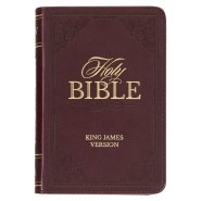 KJV Bible Mini Pocket Faux Leather, Burgundy