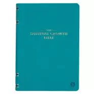 NLT Spiritual Growth Bible, Teal, Imitation Leather, Articles, Book Introductions, Character Profiles, Cross-References, Topical Index, Presentation Page, Ribbon Markers, Thumb Index, Gilt Edge