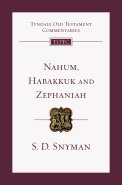 Nahum, Habakkuk and Zephaniah