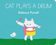 Cat Plays A Drum