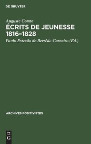 Ecrits De Jeunesse 1816-1828