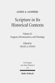 Scripture in Its Historical Contexts: Volume II: Exegesis, Hermeneutics, and Theology