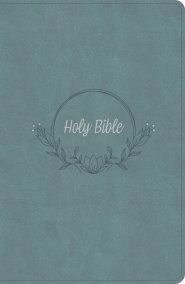 KJV Large Print Personal Size Reference Bible, Earthen Teal SuedeSoft LeatherTouch, Indexed