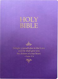 KJV Holy Bible, Delight Yourself in the Lord Life Verse Edition, Large Print, Royal Purple Ultrasoft: (Red Letter)