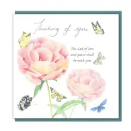 Peonies Sympathy Single Card