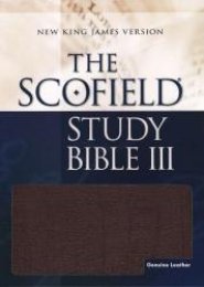 NKJV Scofield Study Bible 3 Genuine leather, Burgundy Thumb Indexed