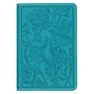 KJV Bible Compact Faux Leather, Teal w/zipper