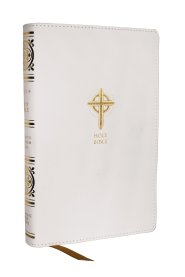 NRSVCE Sacraments of Initiation Catholic Bible, White Leathersoft, Comfort Print